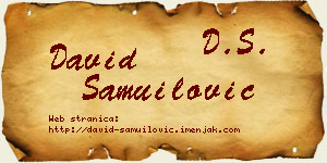 David Samuilović vizit kartica